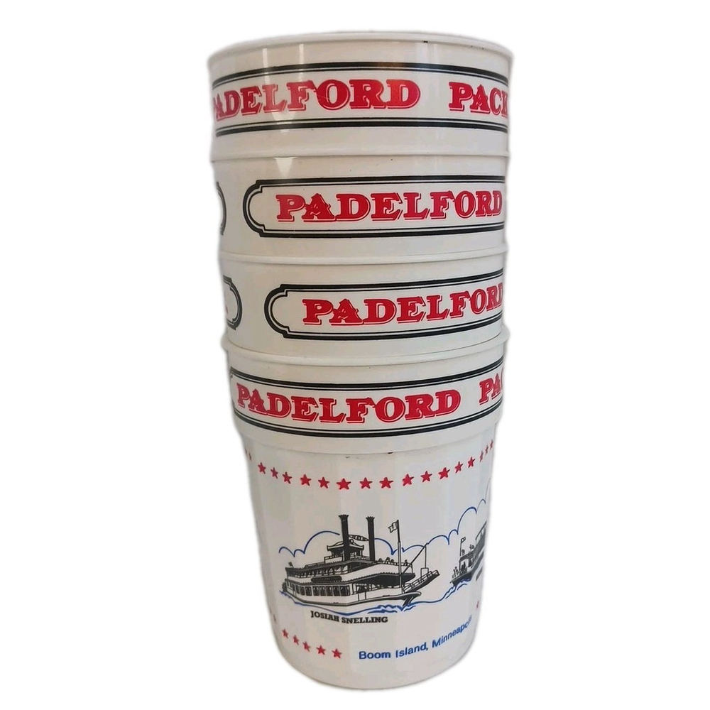 Padleford Packet Boat Company Souvenir Cups Set of 4 Vintage